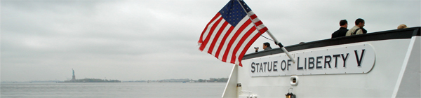 Le ferry pour Liberty et Ellis Island au départ de la pointe Sud de Manhattan © Guillaume Duchene